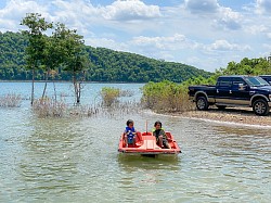 Paddle boat at blue waters resort